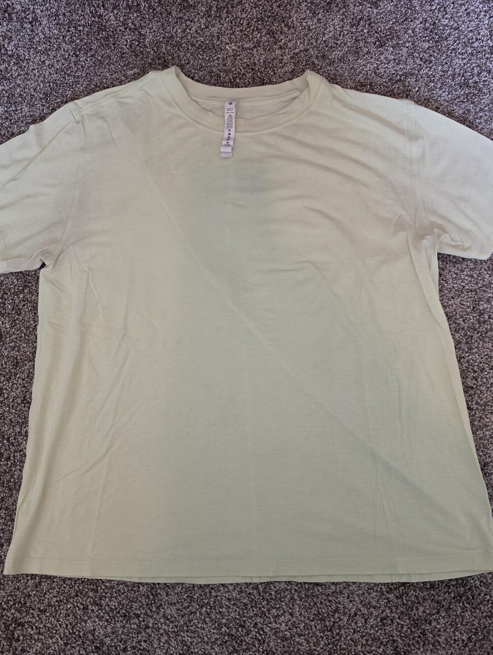 Lululemon Womans All Yours Cotton Short Sleeve Yellow T-Shirt